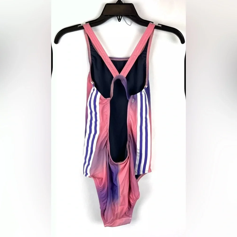 Adidas Women’s Pink/Purple One Piece Swimsuit Size 6